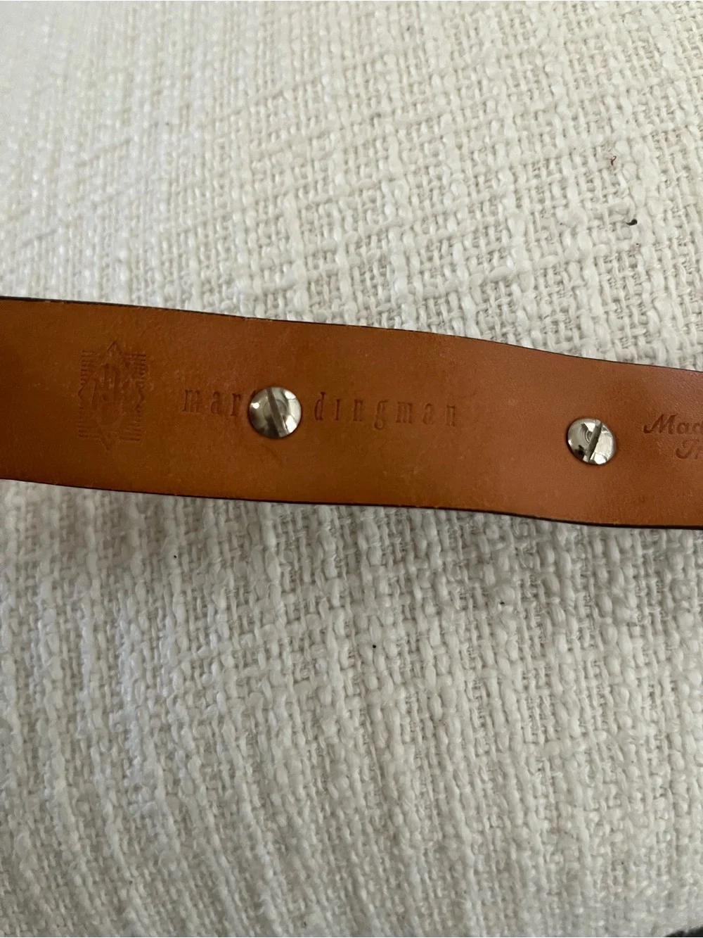 Vintage Martin Dingman Calfskin Leather Concho Belt Brown Silver Western USA